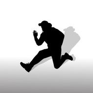 Vector silhouette of a man N659