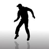 Vector silhouette of a man N660