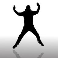Vector silhouette of a man N661