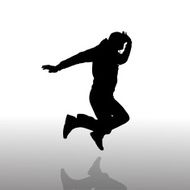 Vector silhouette of a man N662