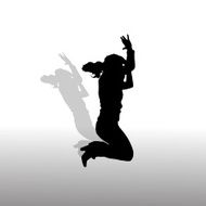 Vector silhouette of a woman N1555