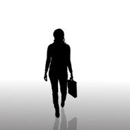Vector silhouette of businesswoman N94