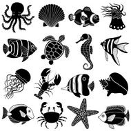 sea creatures icons N2