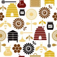 Honey Seamless Pattern N2