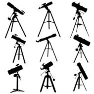 Vector silhouettes of telescopes