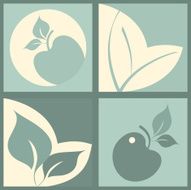 set of eco icon