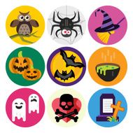 Halloween vector icons set N38