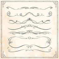 Set of vintage vector dividers