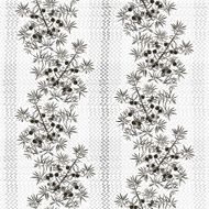 Monochrome seamless pattern with juniper Abstract vector floral background