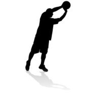 Vector silhouette of a man N666