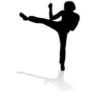 Vector silhouette of a woman N1558