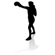 Vector silhouette of a woman N1559
