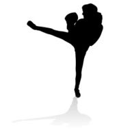 Vector silhouette of a woman N1560