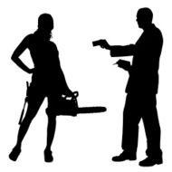 Vector silhouette of couple N318
