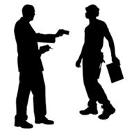 Vector silhouette of couple N319