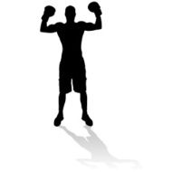 Vector silhouette of a man N667
