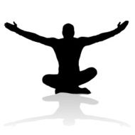 Vector silhouette of a man N668