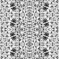 Seamless Outline Floral Pattern N30