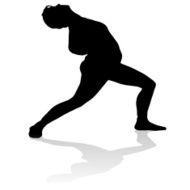 Vector silhouette of a woman N1563