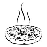 Pizza Vector black silhouette