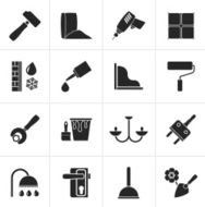 Black Construction and building equipment Icons N2