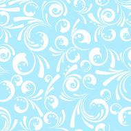 Seamless swirly floral background