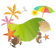 Summer holidays background vector illustration N2