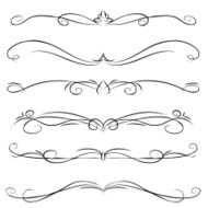 Set of vintage vector dividers N3