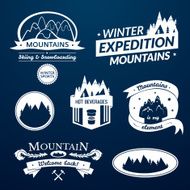 Mountain logo and label set