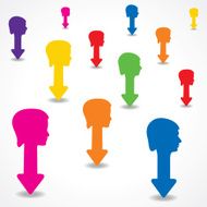 Colorful male and female background stock vector N2