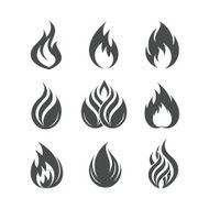 Fire icons set N6