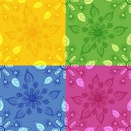 Set seamless floral backgrounds
