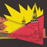 Moscow Red square hand drawn vector illustration