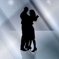 Vector Silhouette Of People N619