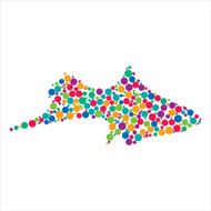 Dotted fish silhouette