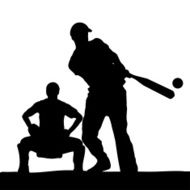 Vector silhouettes of men N57