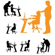 Vector silhouette of family N560