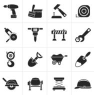 Black Building and construction icons N2
