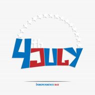 Fourth of july stylish text N2