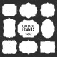 Set of vintage chalk frames and labels Vol 3