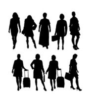 Vector Silhouette Of People N628