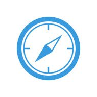 Compass icon modern minimal flat design style vector illustration N4