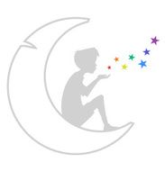 Child Silhouette on the Moon N2