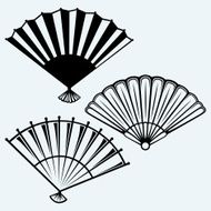 Japanese folding fan N4