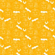halloween seamless pattern with pumpkins N6