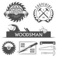 Carpentry and woodwork design elements in vintage style