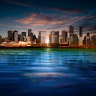 abstract background with panorama of vancouver N49