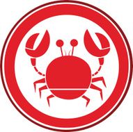 Red Circle Crab Logo