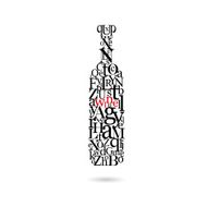 Typography bottle of wine vector illustration N2