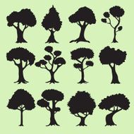 Tree silhouettes collection N2